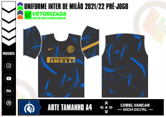 Arte Vetor Camisa Flamengo Pré-Jogo 2023 - 2024