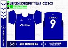 Uniforme Cruzeiro Titular 2023-24