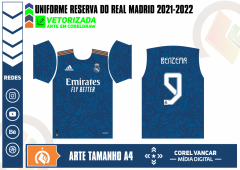 Uniforme Reserva do Real Madrid 2021-2022