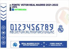 Fonte Vetor Real Madrid 2021-2022