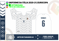 Uniforme da Itália 2020-2021 - Eurocopa
