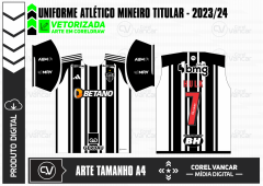 Uniforme Atlético Mineiro Titular 2023-24