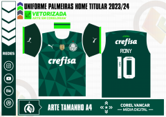 Uniforme Palmeiras Titular 2023-24 Fonte Pumas 2023-24