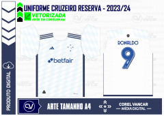 Uniforme Cruzeiro Reserva 2023-24