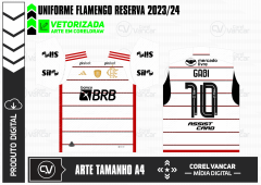 Uniforme Flamengo Reserva 2023-24 